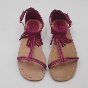 Volatile Pink Leather Tawney Flip Flop Sandals
